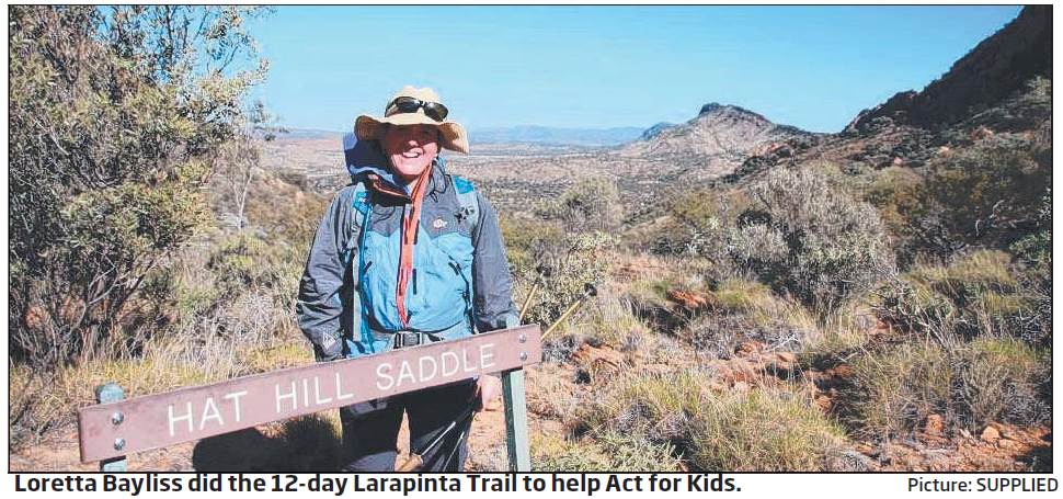 loretta bayliss act for kids larapinta trail